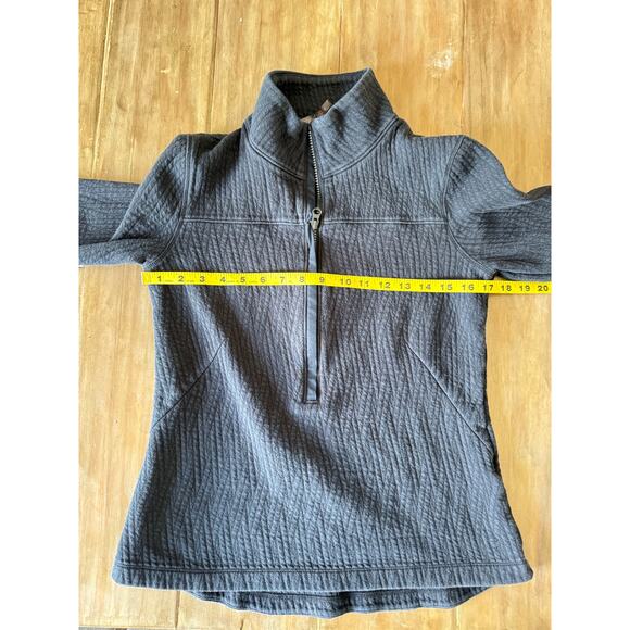 Crane & Lion Quilted Half Zip Pullover Gray Size 6 Cotton Blend Long Sleeve - Picture 5 of 6